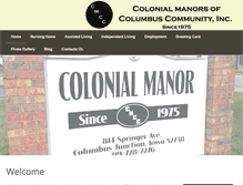 Tablet Screenshot of colonialmanors.com